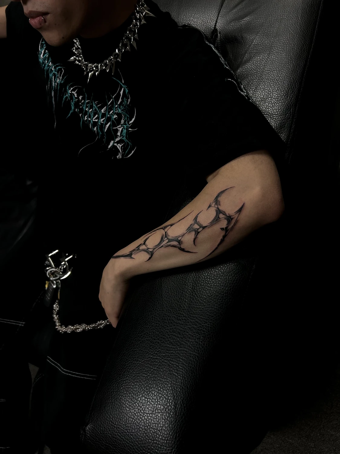 Cybersigilism forearm tattoo by Billy, San Jose CA